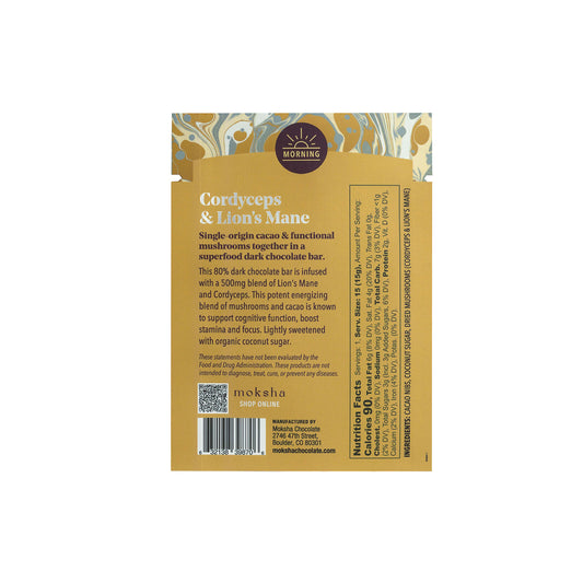 Morning Cordyceps & Lion's Mane Chocolate