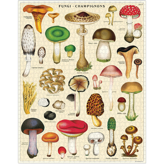 Vintage-style Mushroom Puzzle (1000 piece)