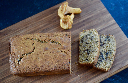 Chanterelle Cornbread with Candied Chanterelles