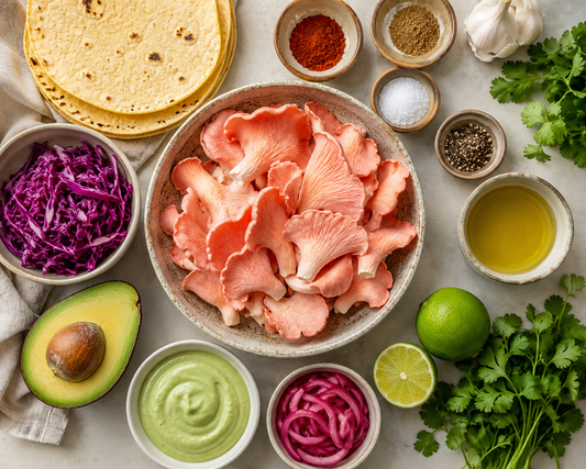 Pink Tree Oyster Mushroom Taco