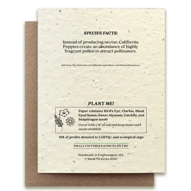 Poppy Plantable Greeting Card