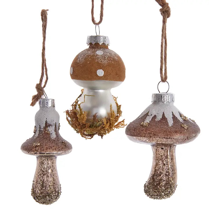 Rustic Glam Mushroom Ornament