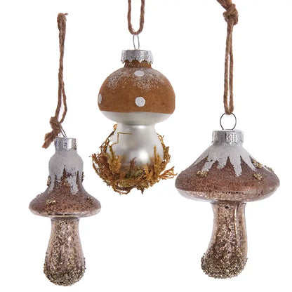 Rustic Glam Mushroom Ornament