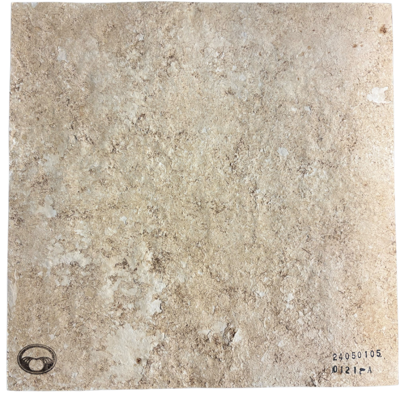 Beige stone tile with a textured surface