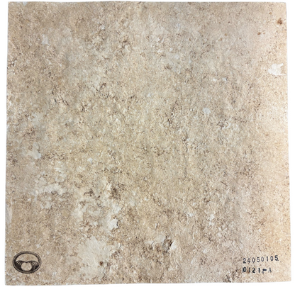 Beige stone tile with a textured surface
