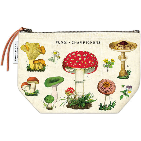 Cavallini Mushroom Zipper Pouch