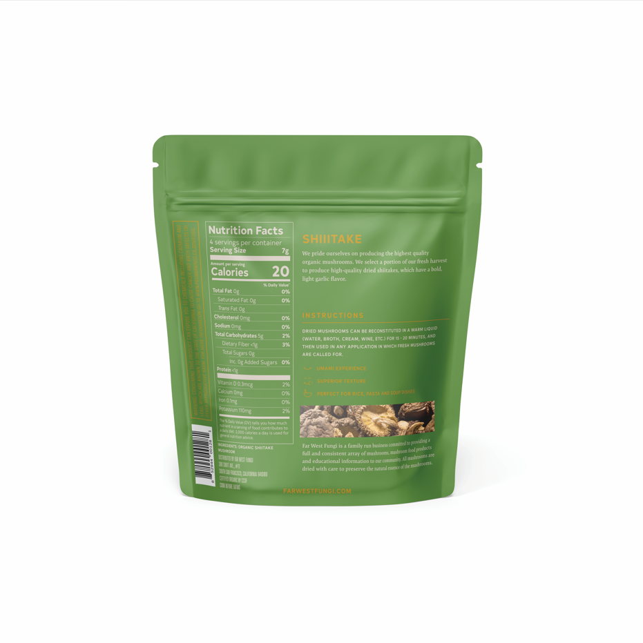 Dried CCOF Organic Shiitake