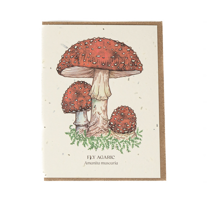 Amanita Muscaria Plantable Seed Card