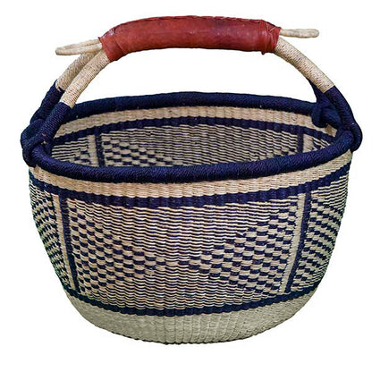 Large Round Navy/Natural Baskets